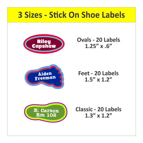 Shoe Labels Stickers For Shoes IdentaMe Labels